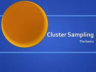 Cluster Sampling