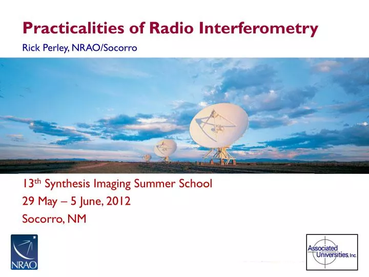 practicalities of radio interferometry