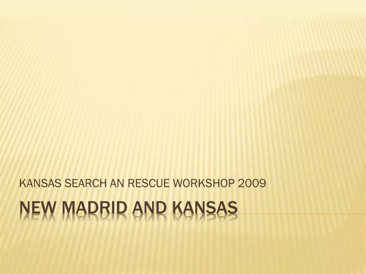 kansas search an rescue workshop 2009