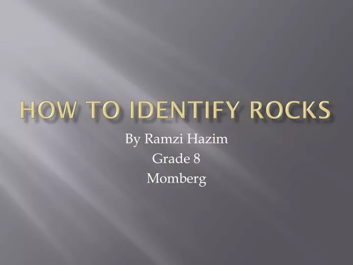 how to identify rocks