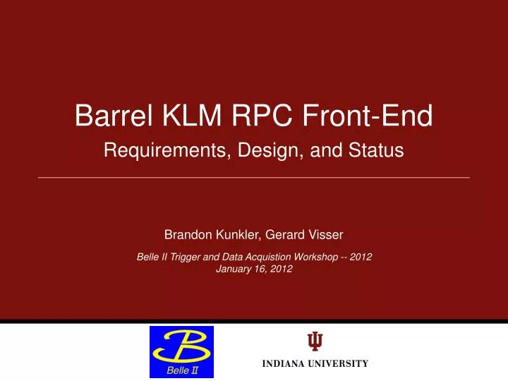 barrel klm rpc front end