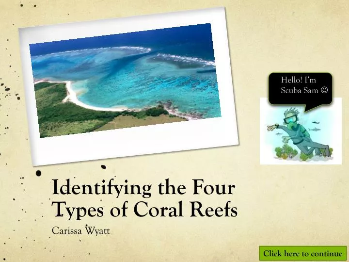 identifying the four types of coral reefs
