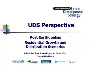 Post Earthquakes Residential Growth and Distribution Scenarios