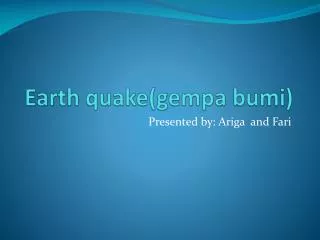 earth quake gempa bumi