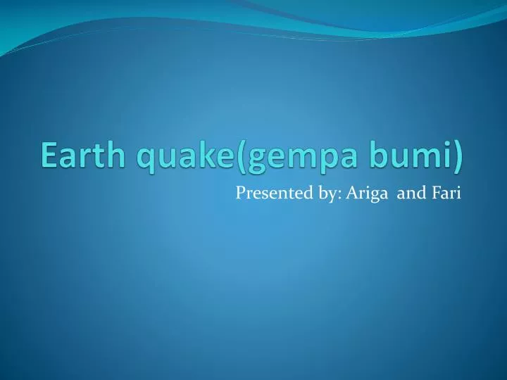 earth quake gempa bumi