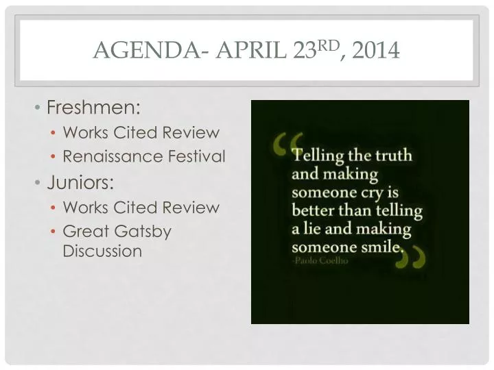 agenda april 23 rd 2014