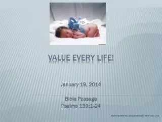 VALUE EVERY LIFE!