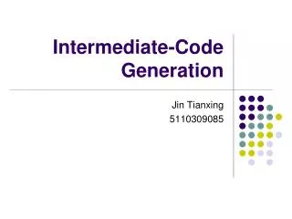 Intermediate-Code Generation