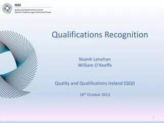 Qualifications Recognition