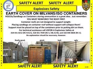 EARTH COVER ON MILVANS/ISO CONTAINERS