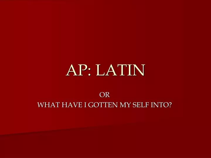 ap latin