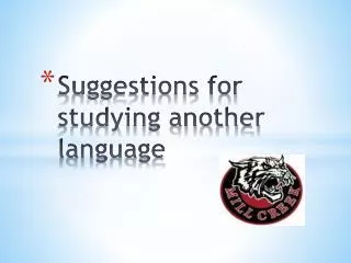 Suggestions for studying another language