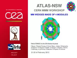 ATLAS-NSW CERN MMM workshop MM Wedges made of 4 modules