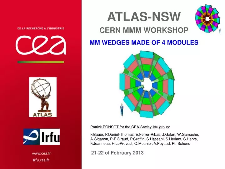 atlas nsw cern mmm workshop mm wedges made of 4 modules