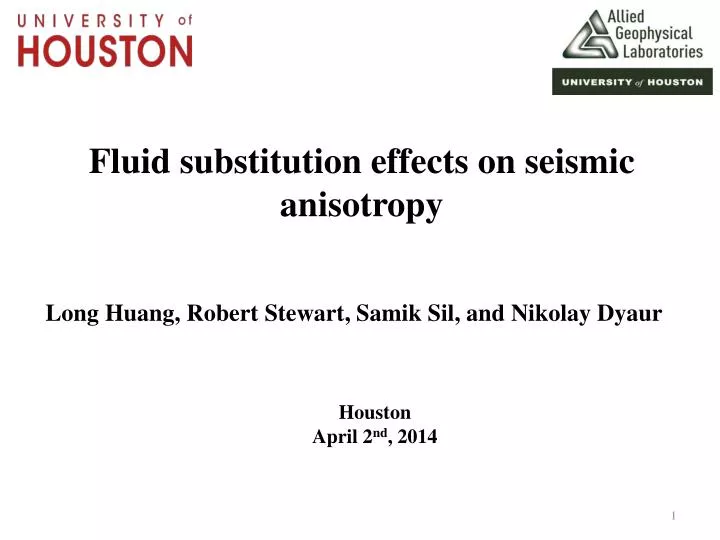 fluid substitution effects on seismic anisotropy