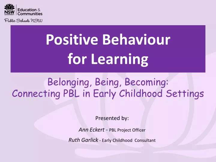 positive behaviour for learning