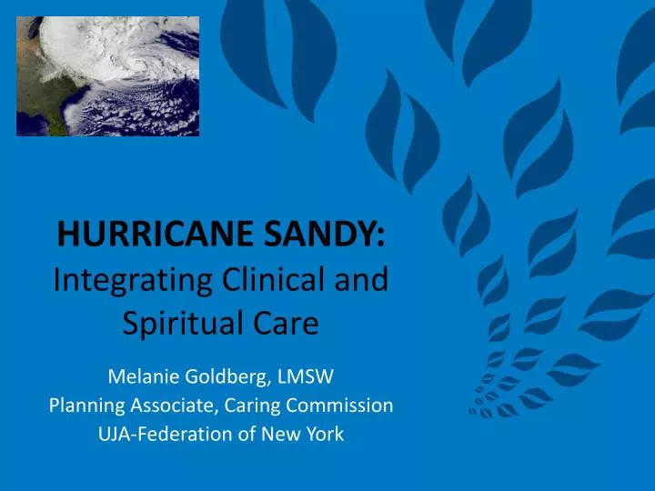 hurricane sandy integrating clinical and spiritual care