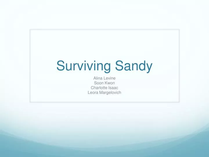 surviving sandy