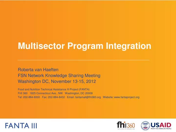 multisector program integration