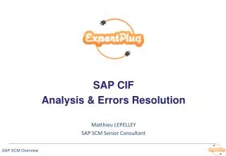SAP CIF Analysis &amp; E rrors R esolution