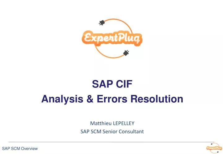 sap cif analysis e rrors r esolution