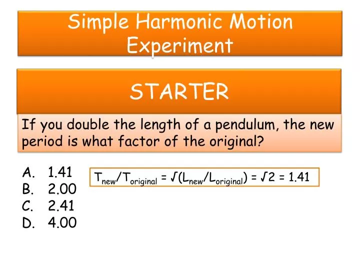 simple harmonic motion experiment