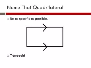 Name That Quadrilateral