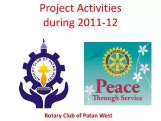 Project Activities during 2011-12