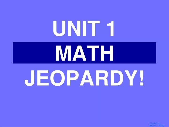 unit 1 math jeopardy