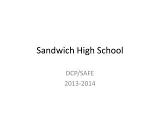 Sandwich High School