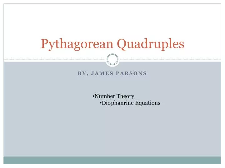 pythagorean quadruples