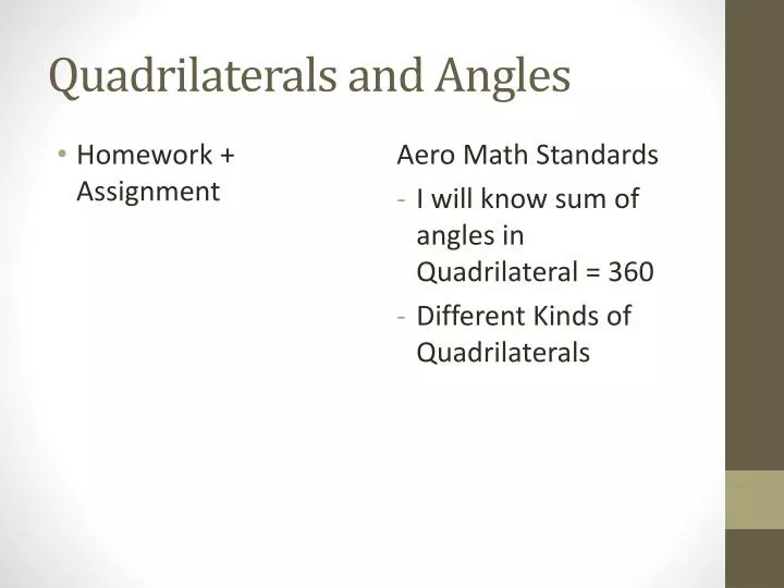 quadrilaterals and angles