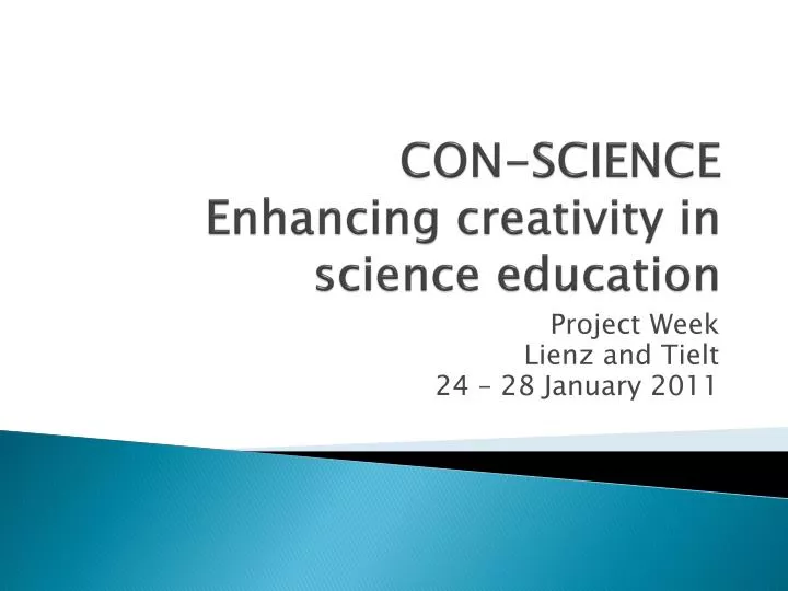 con science enhancing creativity in science education