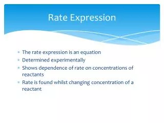 Rate Expression