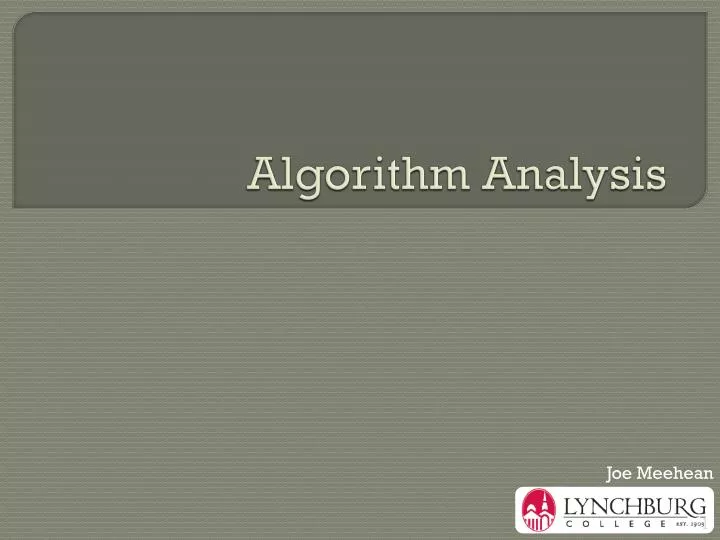 algorithm analysis