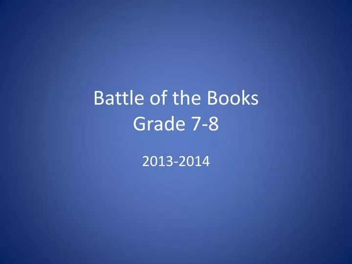battle of the books grade 7 8