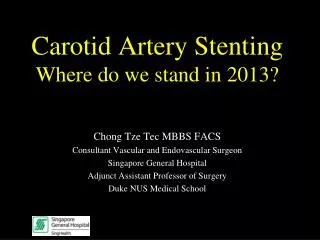 Carotid Artery Stenting Where do we stand in 2013?