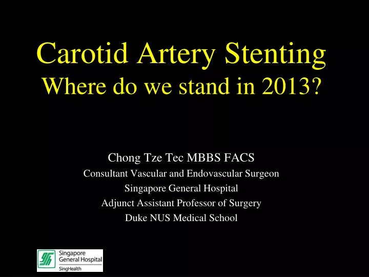 carotid artery stenting where do we stand in 2013
