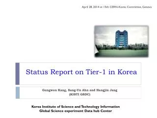 Status Report on Tier-1 in Korea