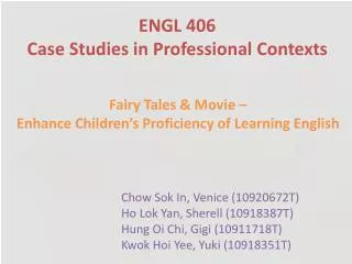 ENGL 406 Case Studies in Professional Contexts