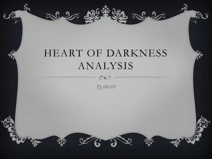 heart of darkness analysis