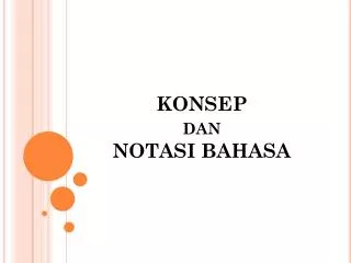 konsep dan notasi bahasa