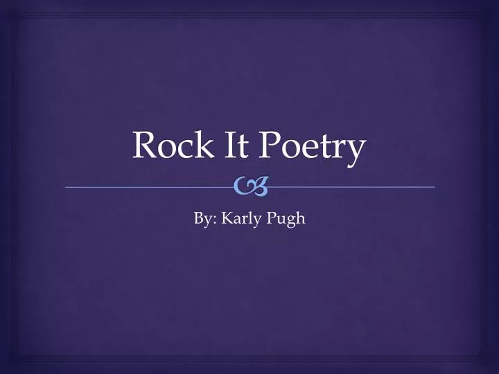 rock it poetry