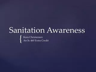 Sanitation Awareness