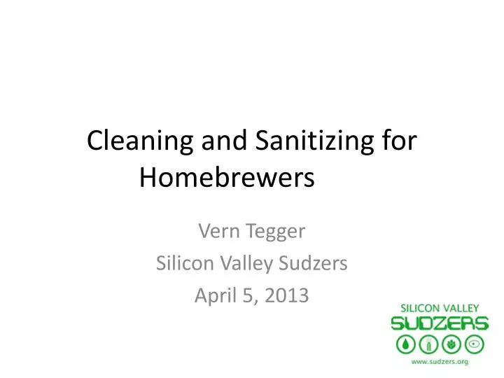 cleaning and sanitizing for homebrewers