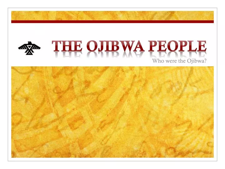 the ojibwa people