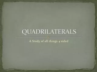 QUADRILATERALS