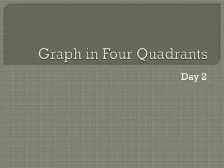 Graph in Four Quadrants