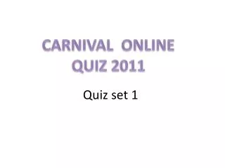 Quiz set 1