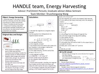 Object: Energy Harvesting